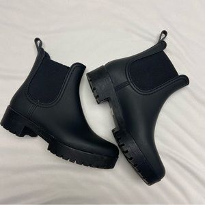 Jeffrey Campbell Cloudy Rain Boot Black Matte.Size 8